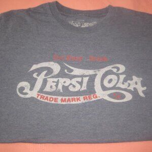 Pepsi Cola T Shirt Men's Medium Unisex Blue Gray Pepsi